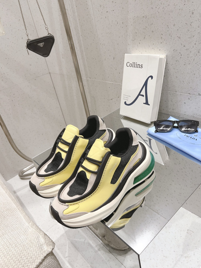 Pra*a brushed leather sneaker