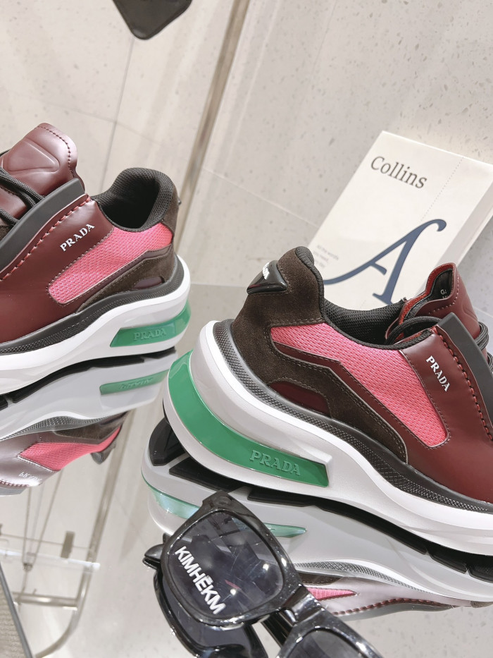 Pra*a brushed leather sneaker