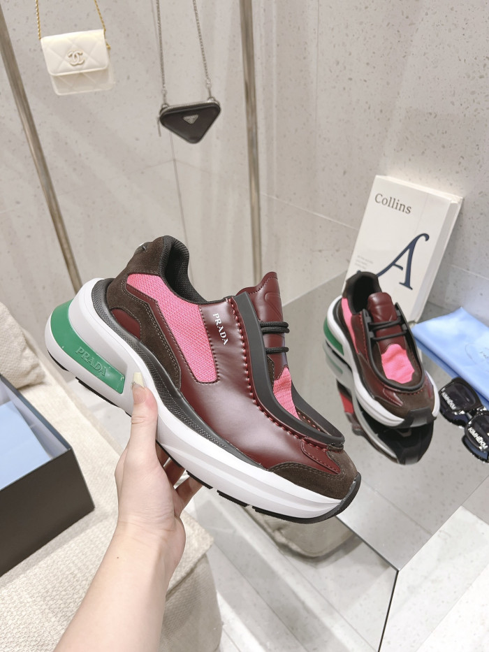 Pra*a brushed leather sneaker