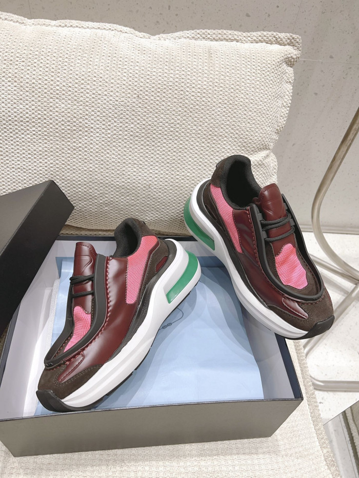 Pra*a brushed leather sneaker