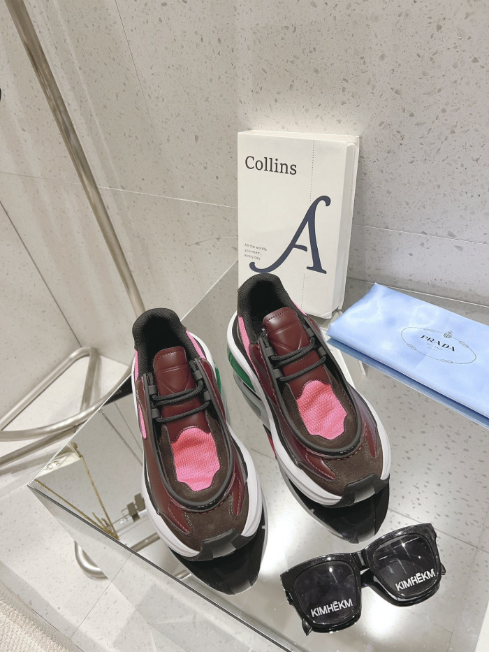 Pra*a brushed leather sneaker