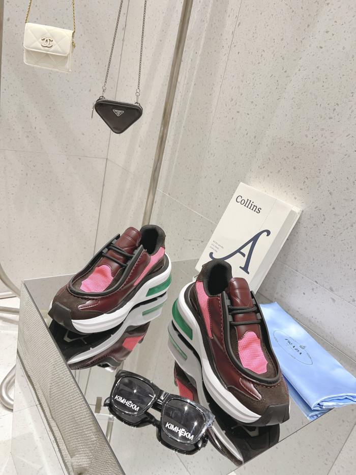 Pra*a brushed leather sneaker
