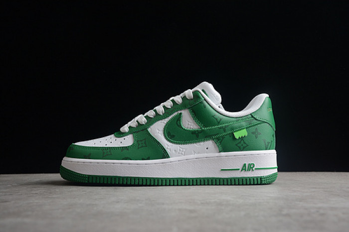 l**is V*t*n nike air force 1 low by virgil abloh white green ms 0232